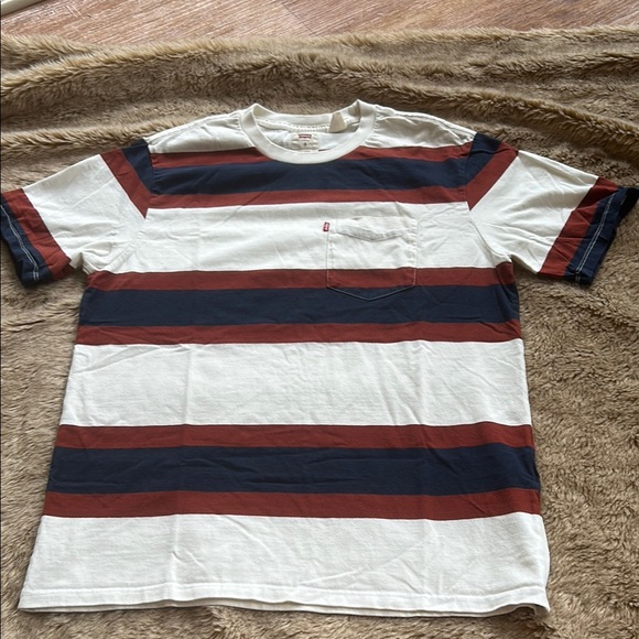 Levi's Other - Levi's Red and Blue Short Sleeve Tee Nautical Stripes